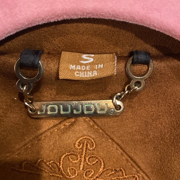 JOUJOU Vegan Suede Brown Moto Jacket - Picture 6 of 7